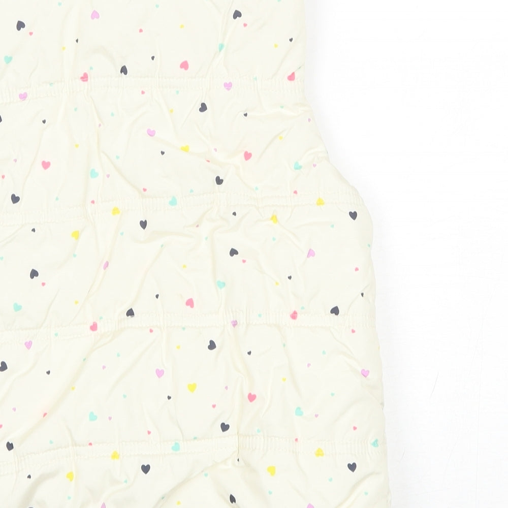 Gap Girls White Polka Dot  Gilet Jacket Size 4 Years
