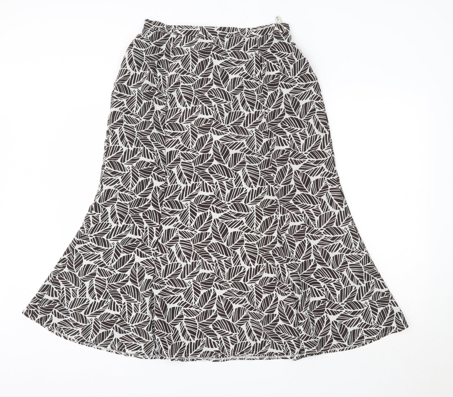 Eastex Womens Brown Floral Polyester A-Line Skirt Size 12