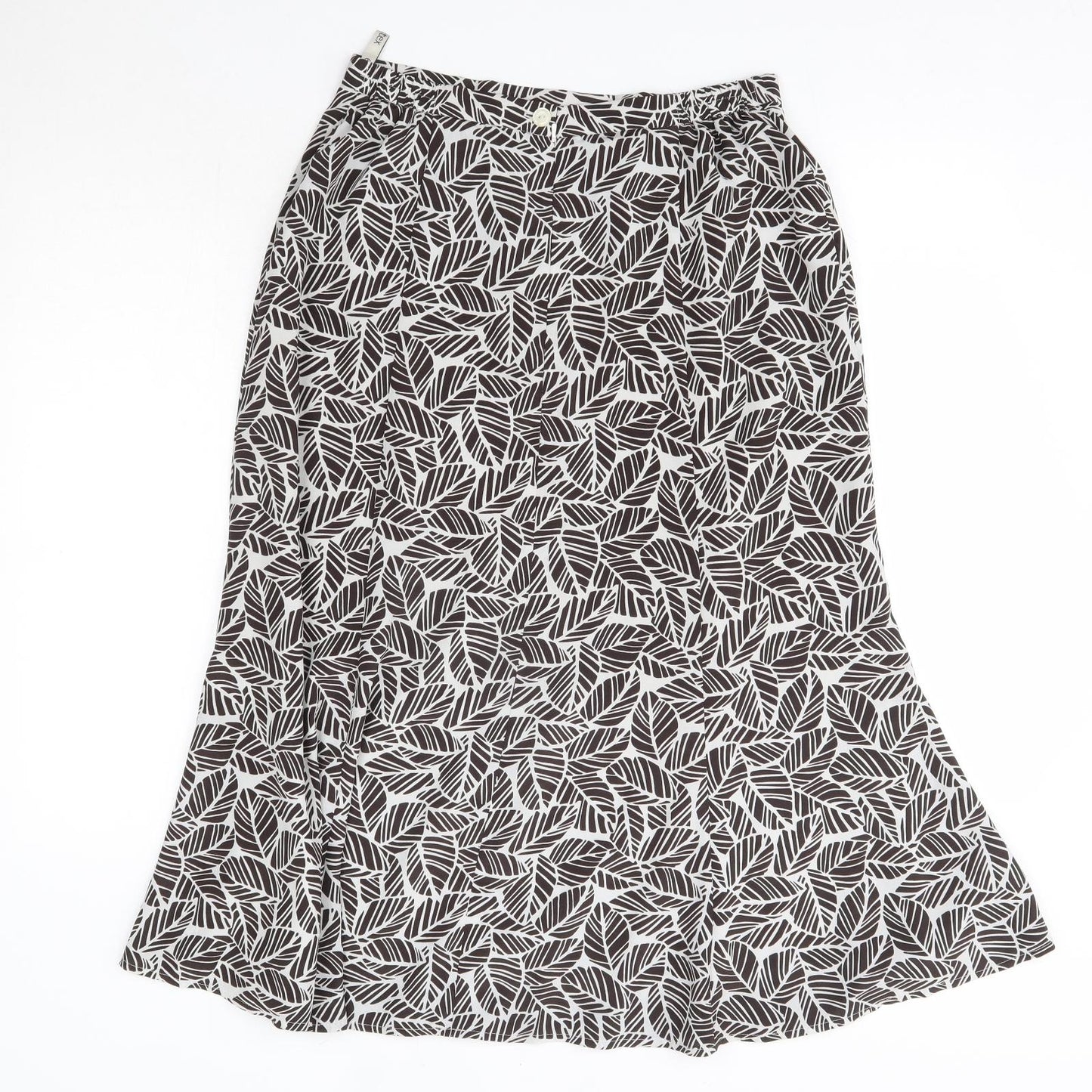 Eastex Womens Brown Floral Polyester A-Line Skirt Size 12
