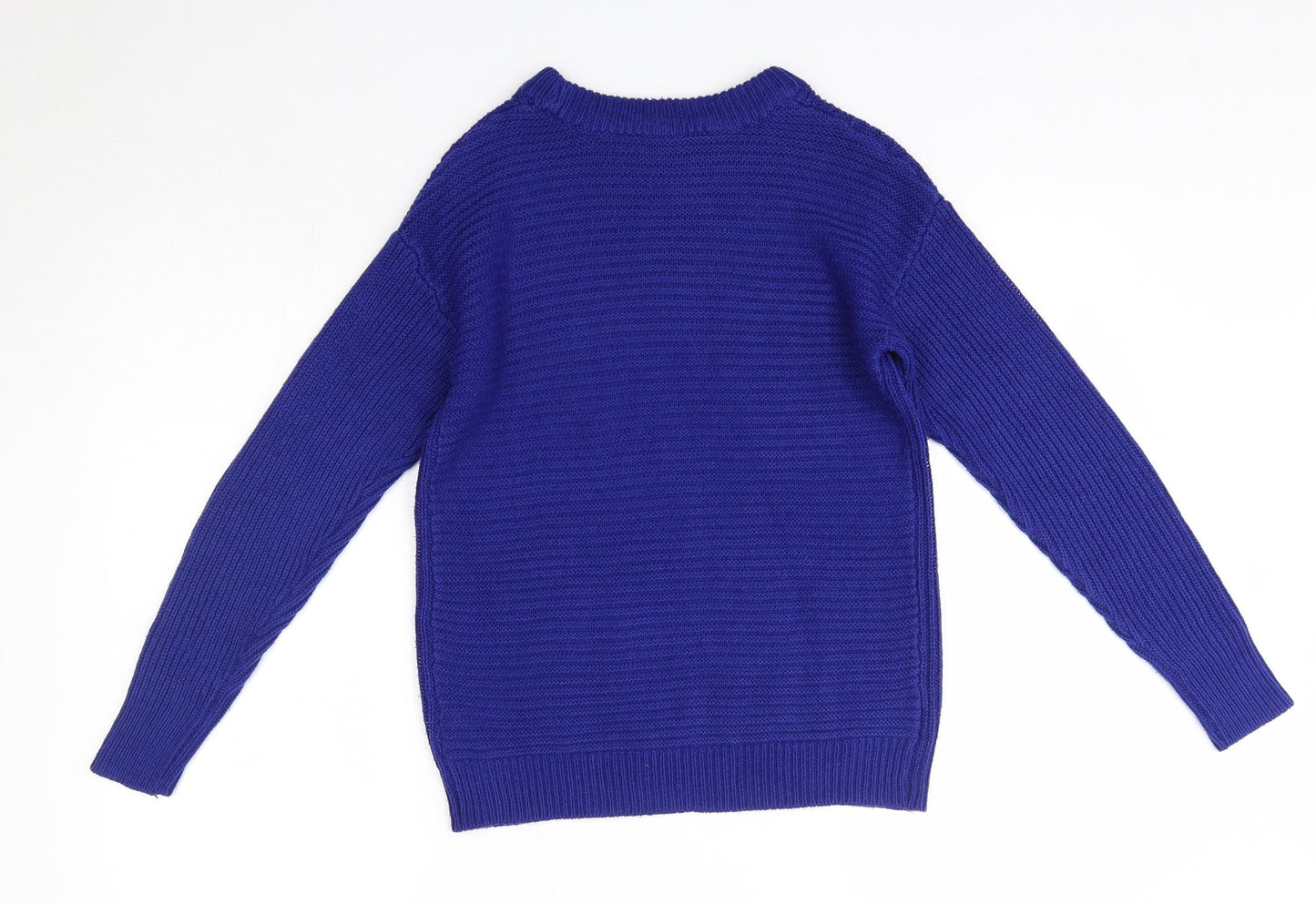 Dorothy Perkins Womens Blue Round Neck  Acrylic Pullover Jumper Size 6