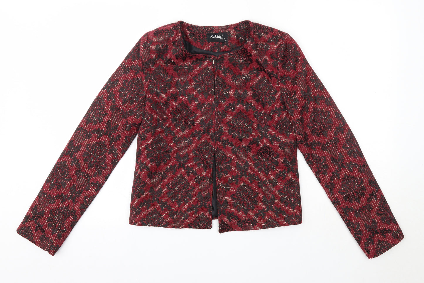 Kaktus Womens Red Floral  Jacket  Size 10