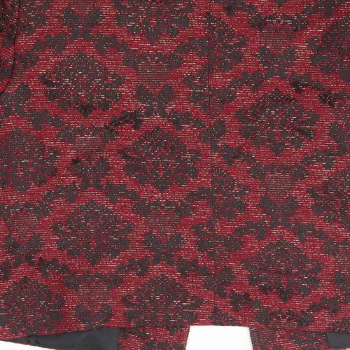 Kaktus Womens Red Floral  Jacket  Size 10