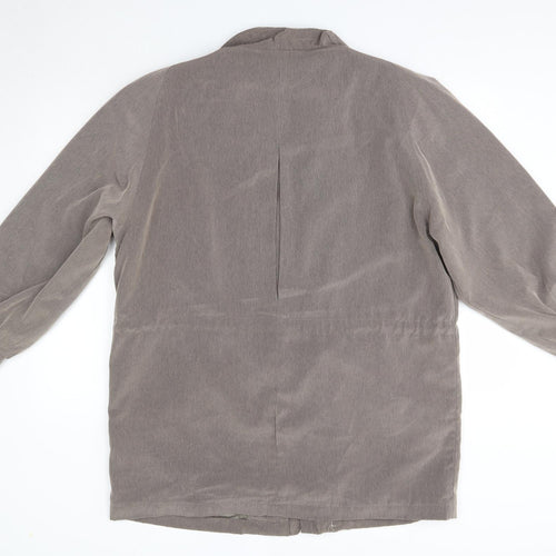 Telemac Womens Grey   Overcoat Coat Size 16   - Gold
