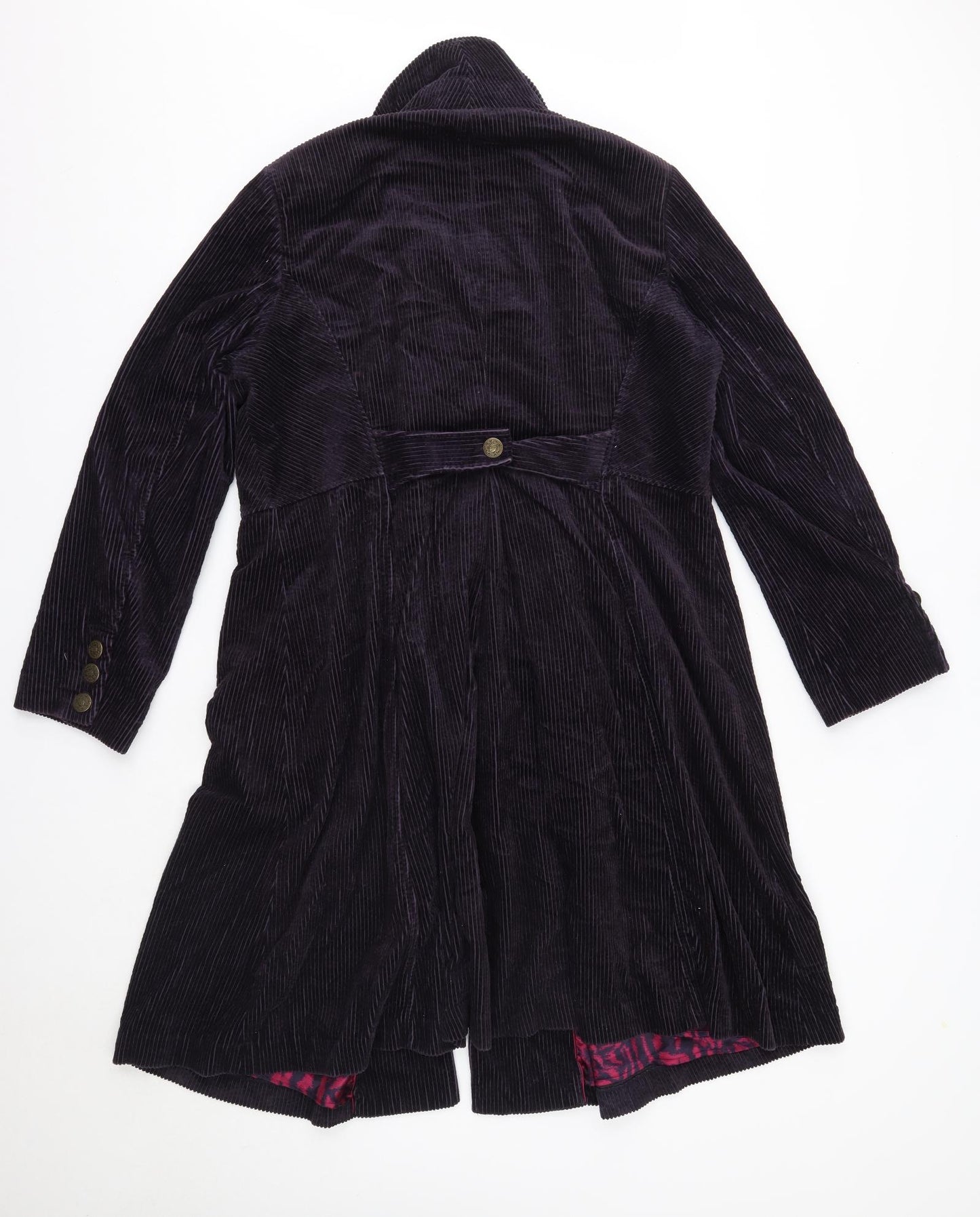 M&S Womens Purple   Overcoat Coat Size 16