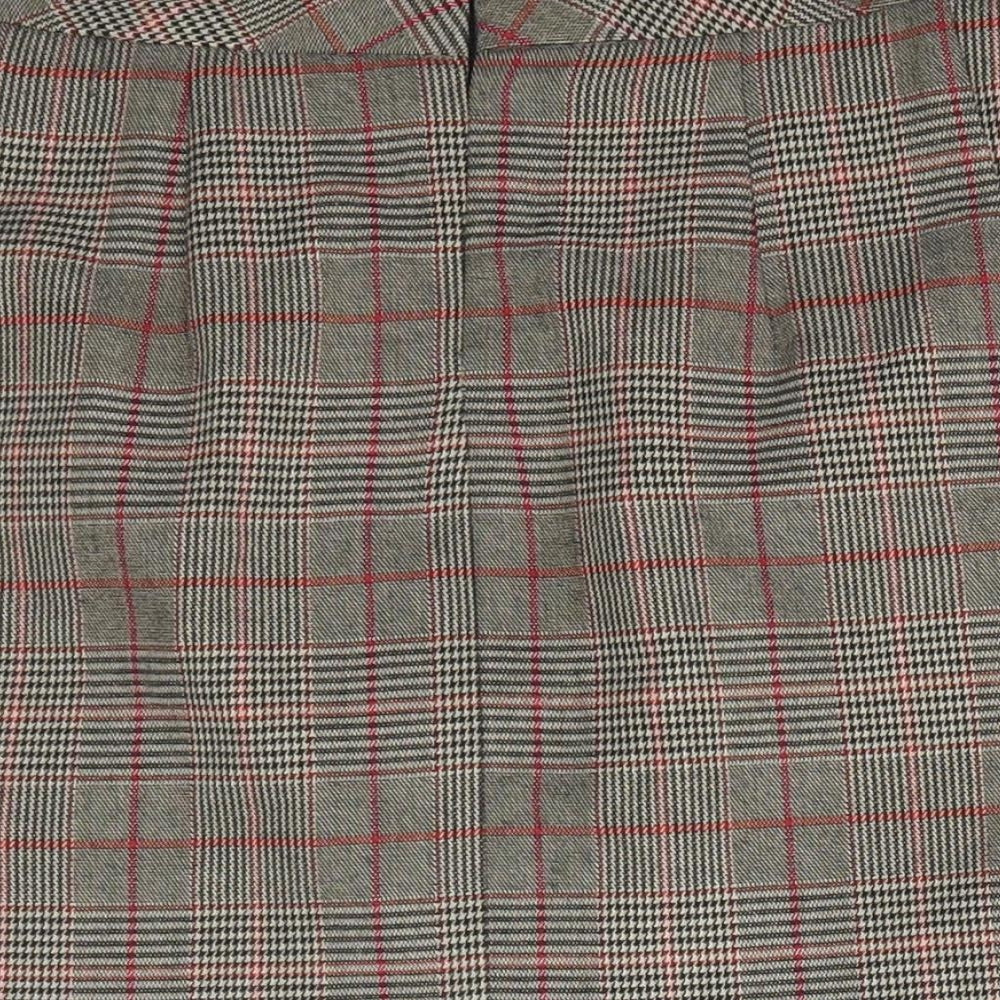 NEXT Womens Brown Check Polyester Mini Skirt Size 6