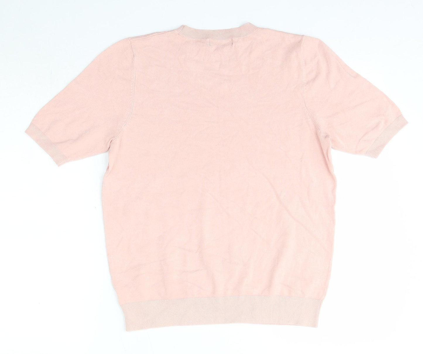 F&F Womens Pink Round Neck  Viscose Pullover Jumper Size 14
