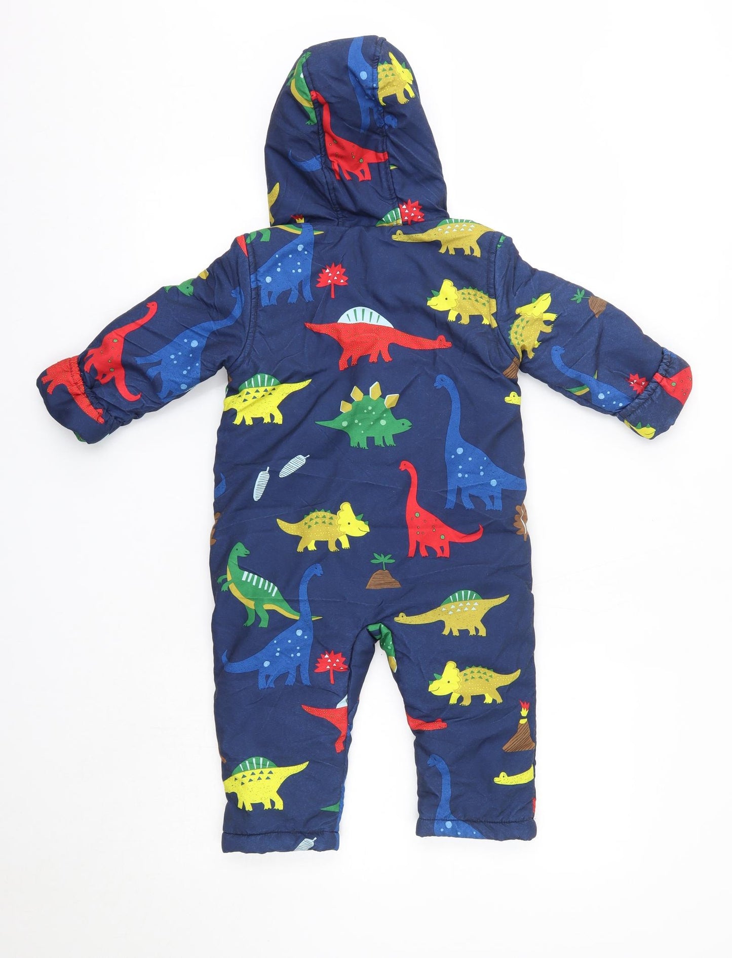 M&S Baby Multicoloured   Jacket Snowsuit Size 18-24 Months    - Dinosaurs