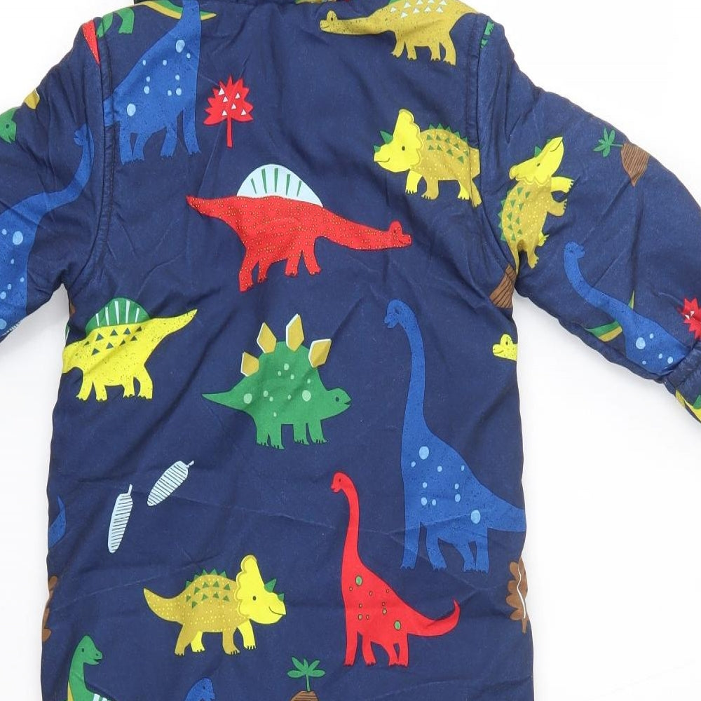 M&S Baby Multicoloured   Jacket Snowsuit Size 18-24 Months    - Dinosaurs