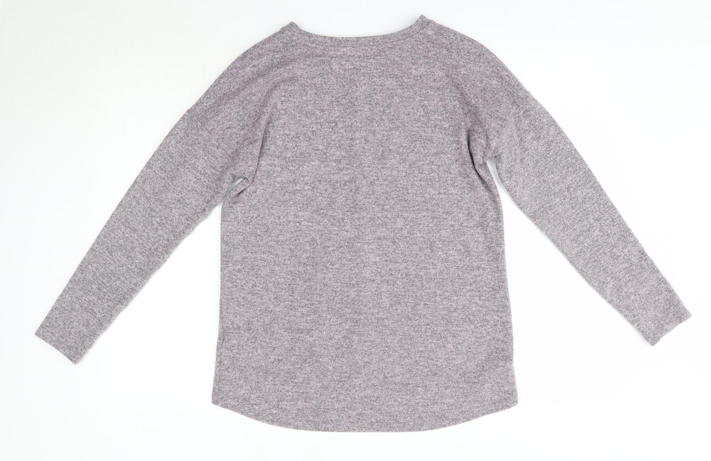 Peacocks Womens Purple Round Neck  Polyester Pullover Jumper Size 8