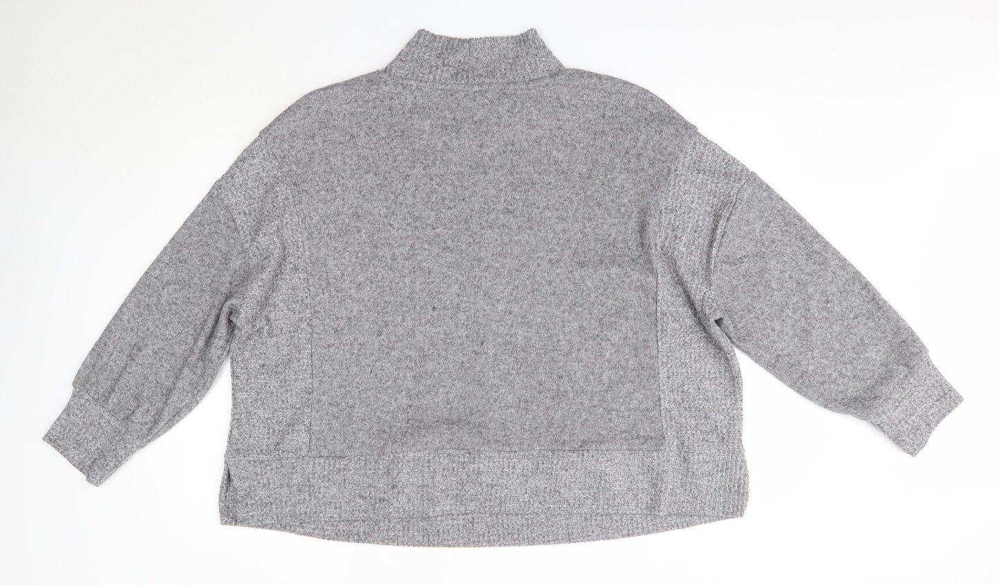 Nutmeg Womens Grey High Neck  Polyester Pullover Jumper Size 22