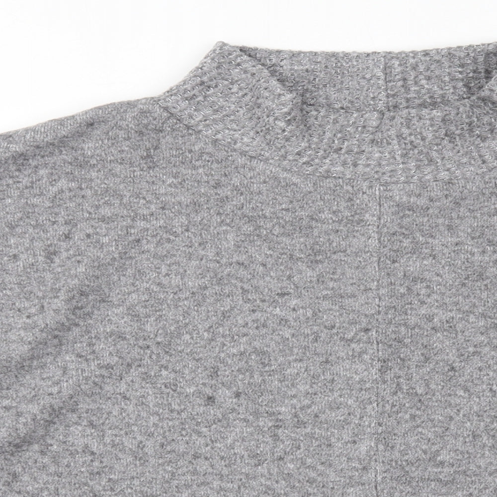 Nutmeg Womens Grey High Neck  Polyester Pullover Jumper Size 22
