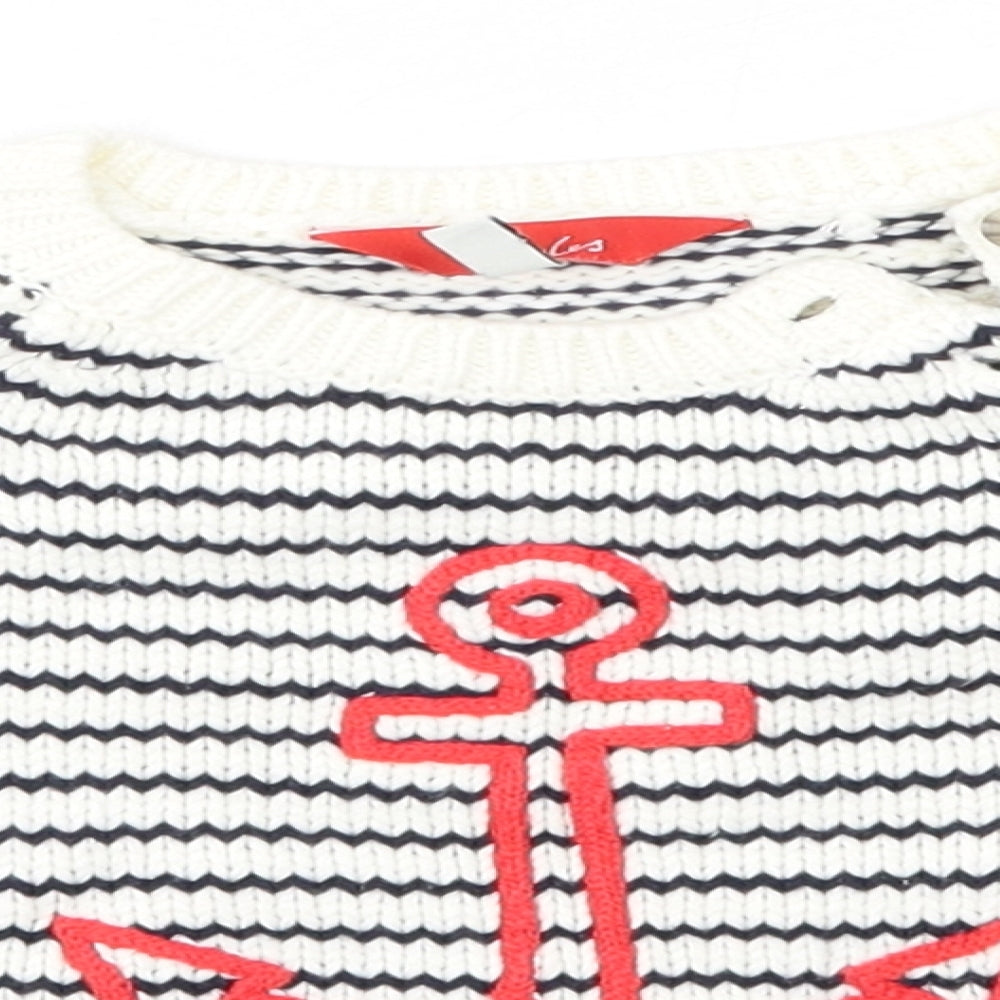 Joules Baby Multicoloured Striped Cotton Pullover Jumper Size 6-9 Months