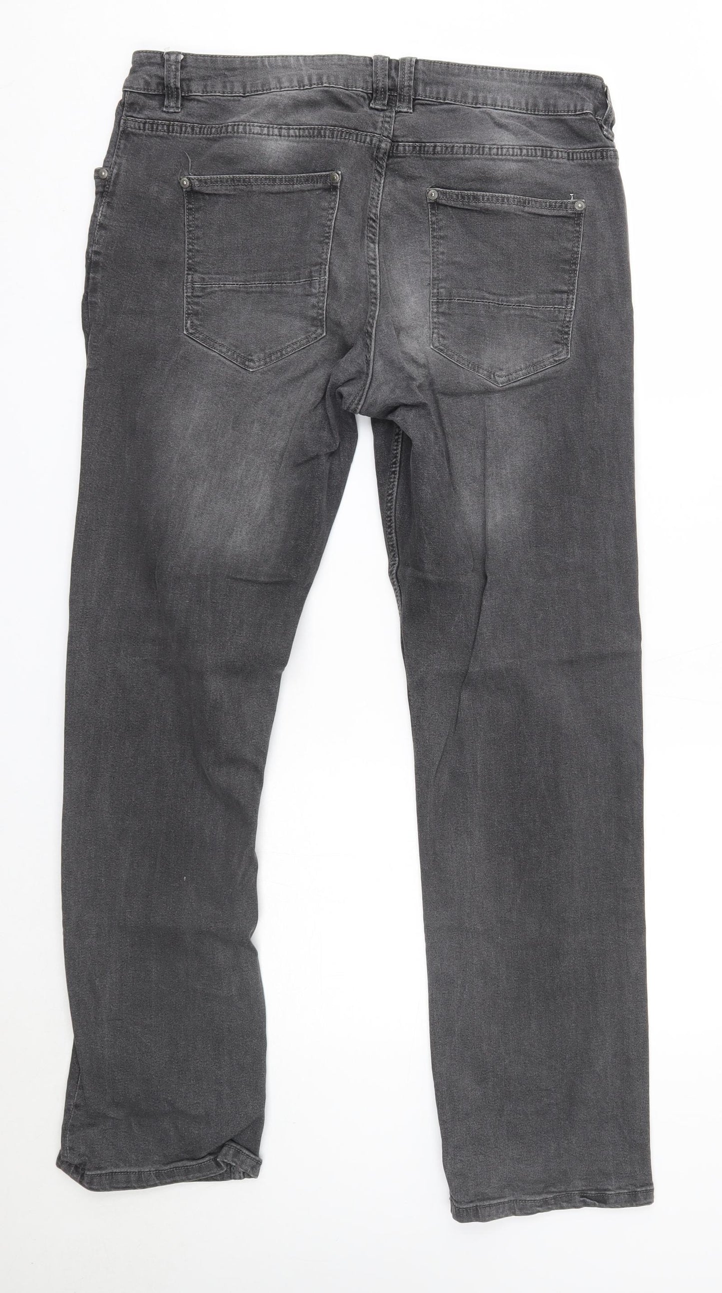 Livergy  Mens Grey  Cotton Straight Jeans Size 54 L31 in Regular