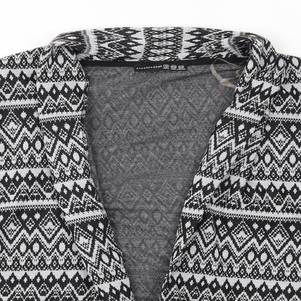 Primark Womens Grey V-Neck Argyle/Diamond Polyester Cardigan Jumper Size 18