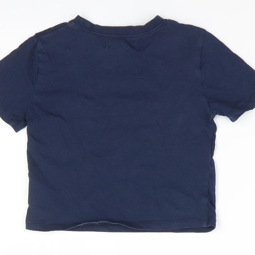H&M Boys Blue  Cotton Pullover T-Shirt Size 2-3 Years Round Neck  - Original Sports Wear San Fran, CA