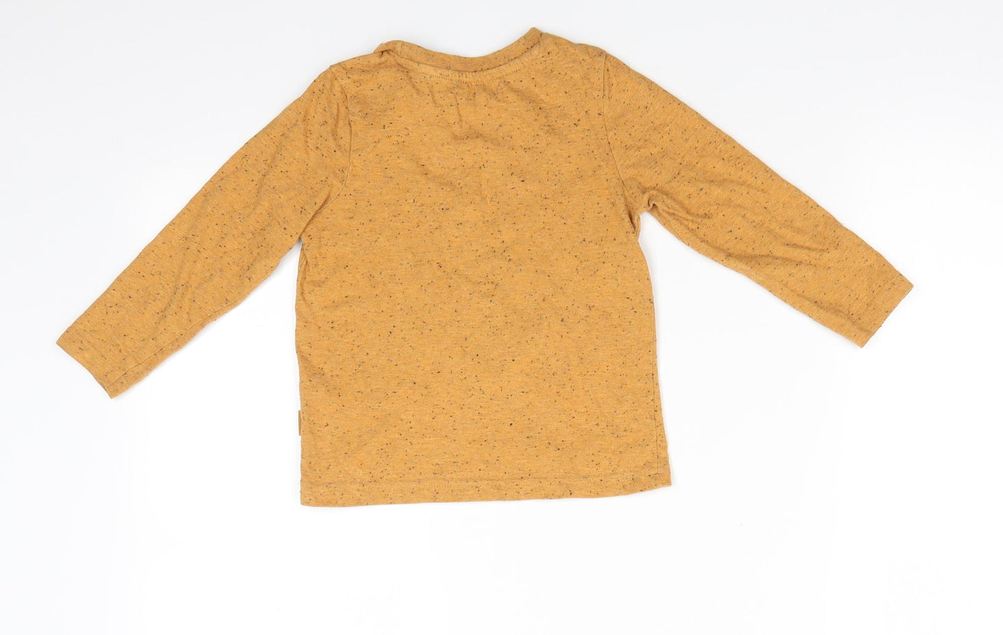 Nutmeg Boys Orange  Cotton Pullover Casual Size 2-3 Years Round Neck  - Tractor Graphic Black Fleck