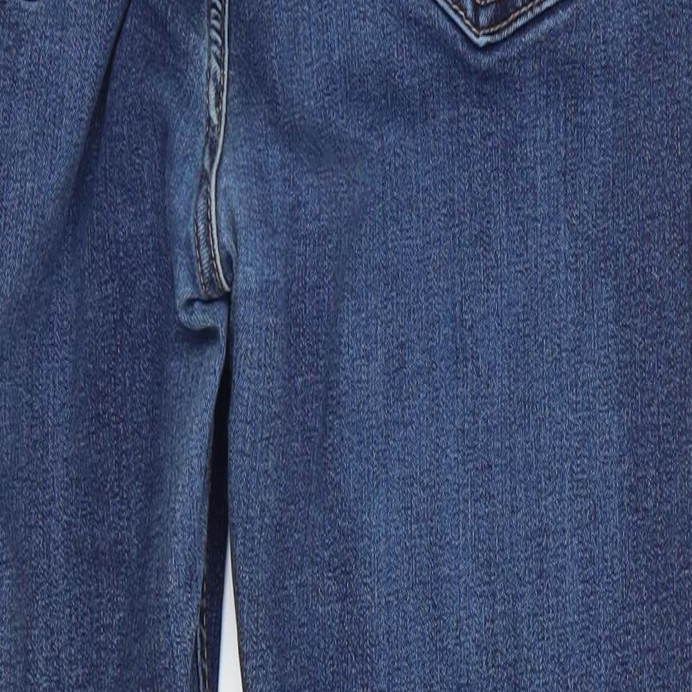 Topshop Jamie Mens Blue  Cotton Skinny Jeans Size 34 in L25 in Regular Zip - Cropped