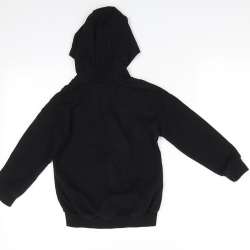 Next School Boys Black  Cotton Full Zip Hoodie Size 6 Years  Zip
