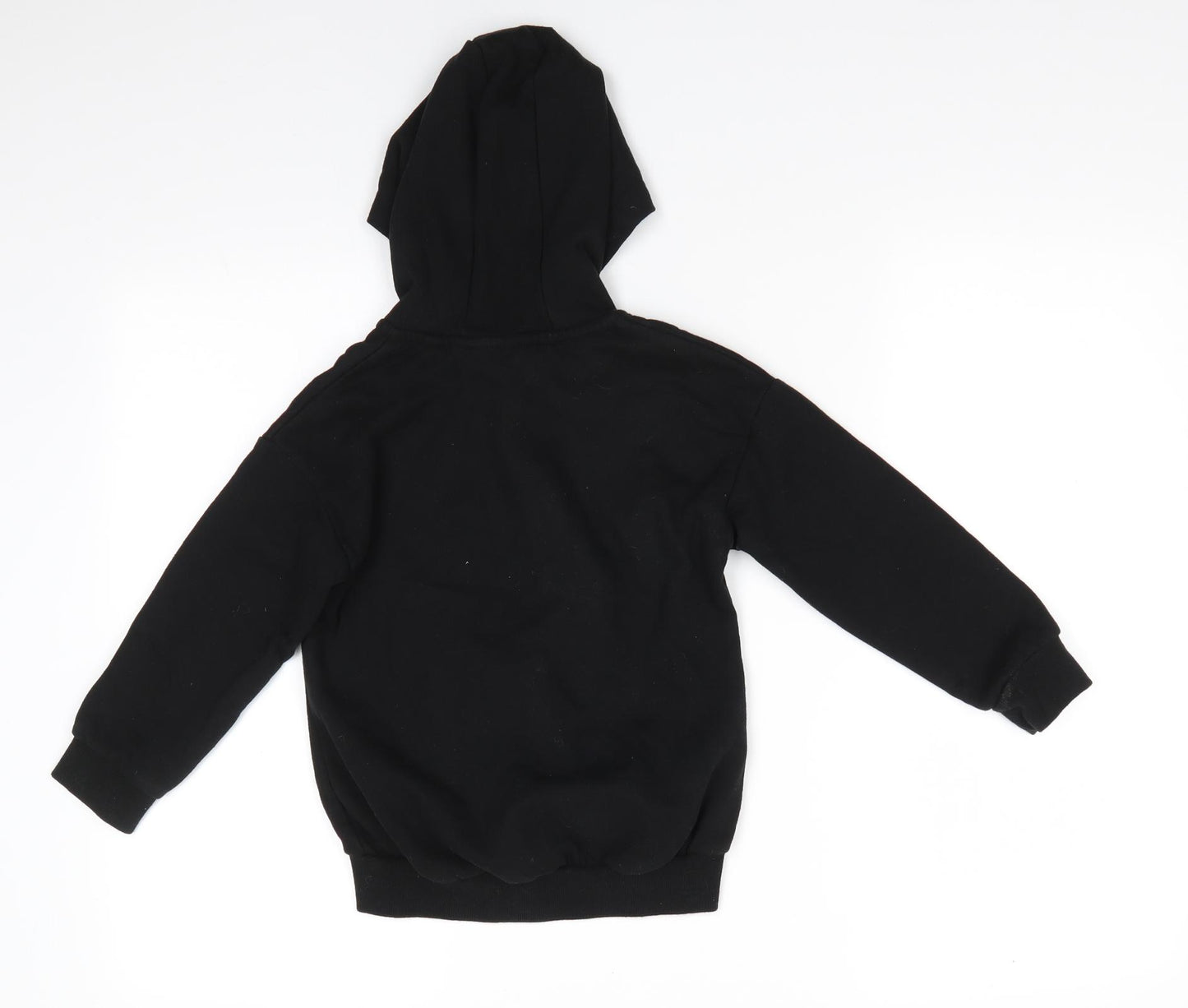 Next School Boys Black  Cotton Full Zip Hoodie Size 6 Years  Zip