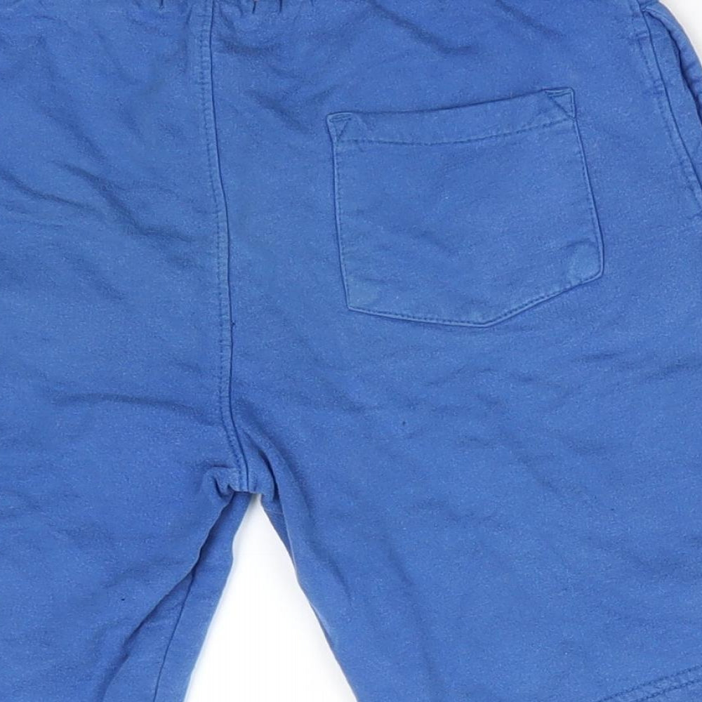 Bluezoo Boys Blue  Cotton Bermuda Shorts Size 7-8 Years  Regular Drawstring - Surf Graphic