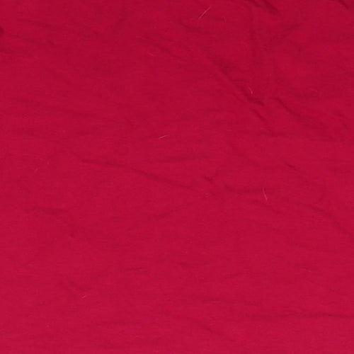 Nutmeg Girls Red Solid Cotton Top Pyjama Top Size 9-10 Years  Pullover - Believe in Your Elf