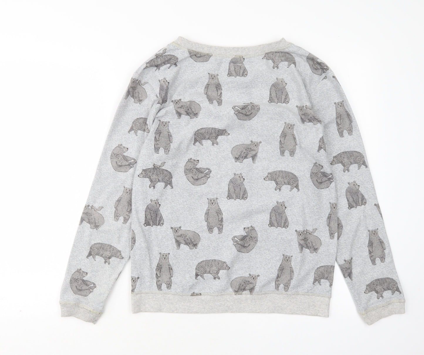 NEXT Womens Grey Animal Print Polyester Top Pyjama Top Size XS