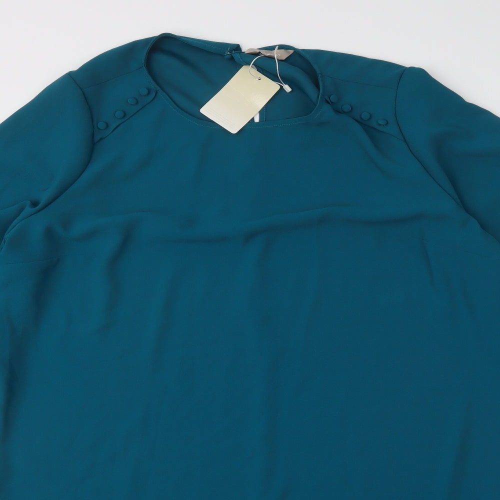Anthology Womens Green  Polyester A-Line  Size 18  Round Neck