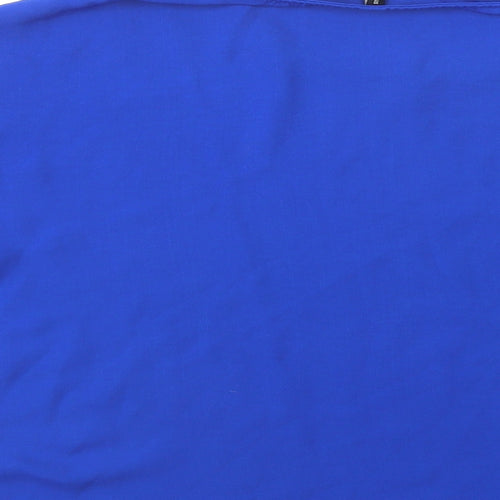 Stradivarius Womens Blue  Polyester Basic Blouse Size XL Round Neck