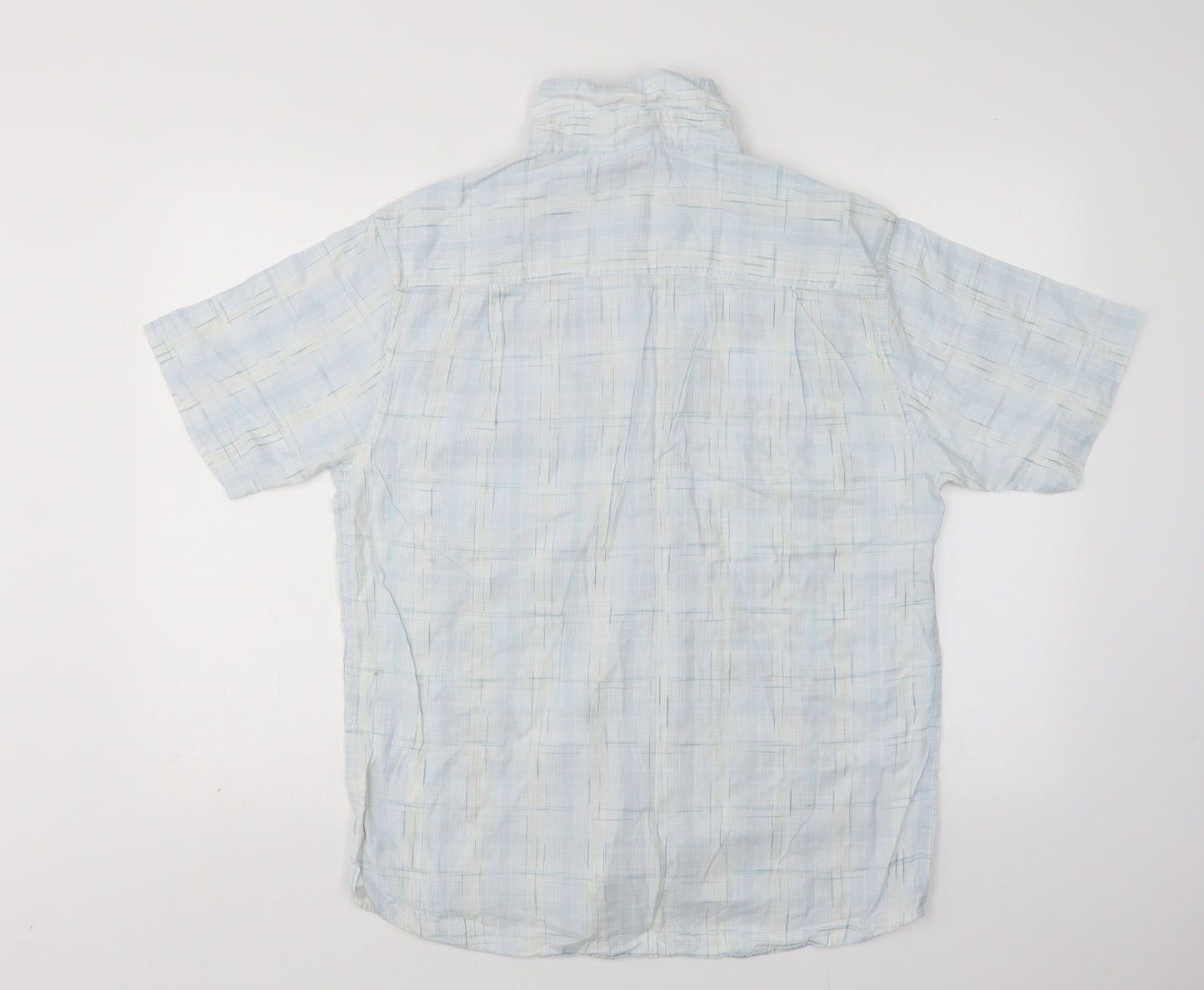 Jeans&Co Mens Multicoloured Plaid Cotton  Button-Up Size L Collared