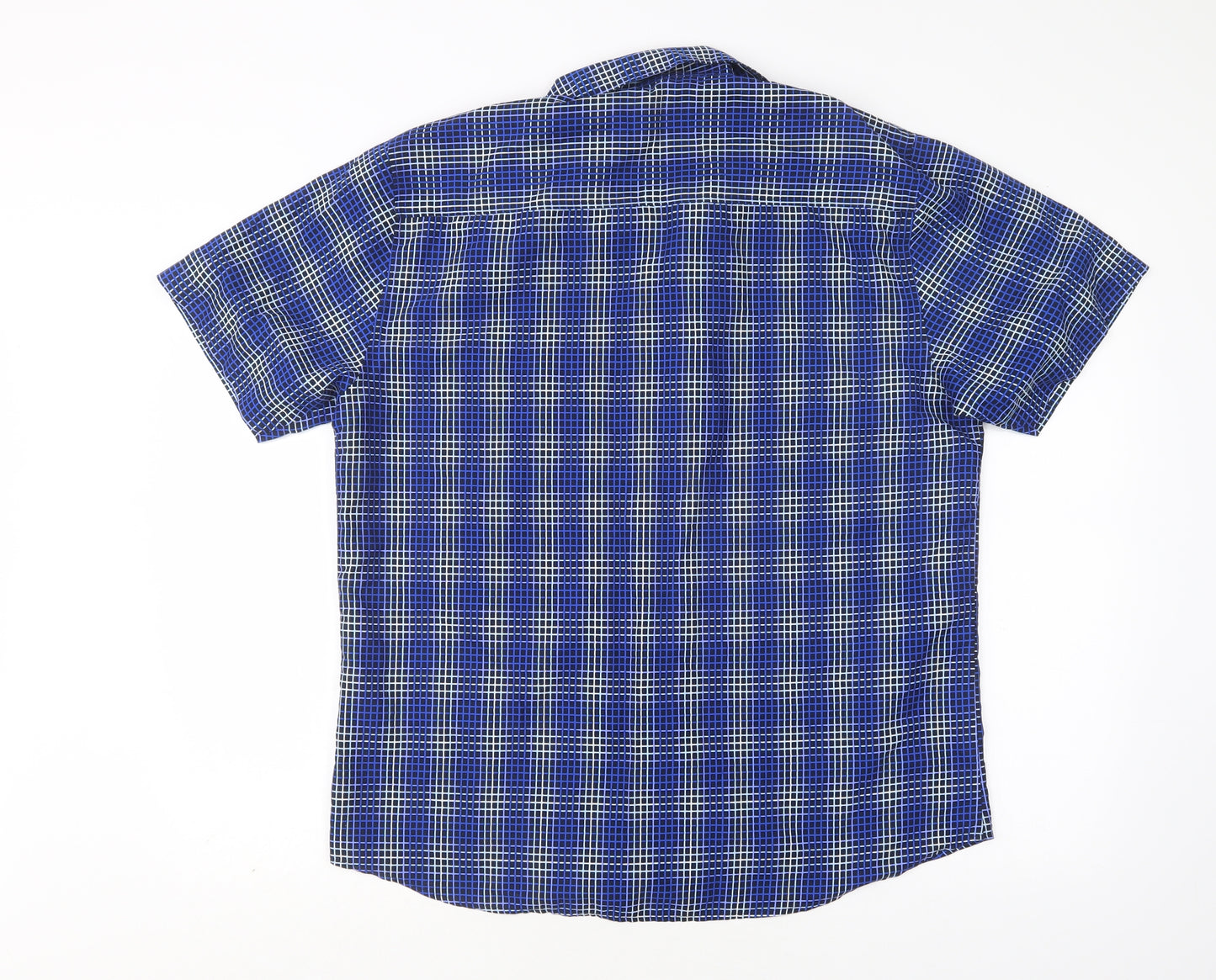 Urban Spirit Mens Multicoloured Check Polyester  Button-Up Size L Collared