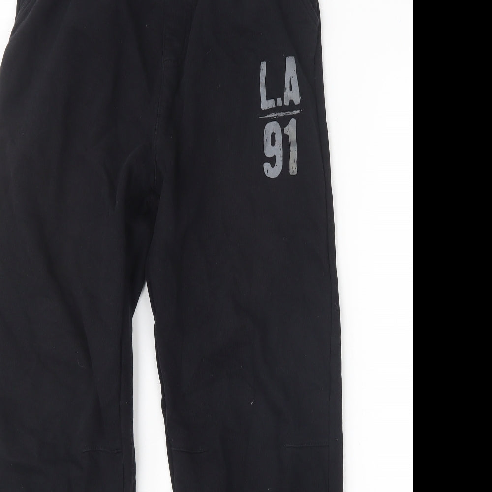 George Boys Black  Cotton Sweatpants Trousers Size 13-14 Years  Regular