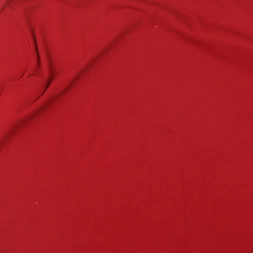 Intuition Womens Red  Cotton Basic T-Shirt Size 18 Round Neck