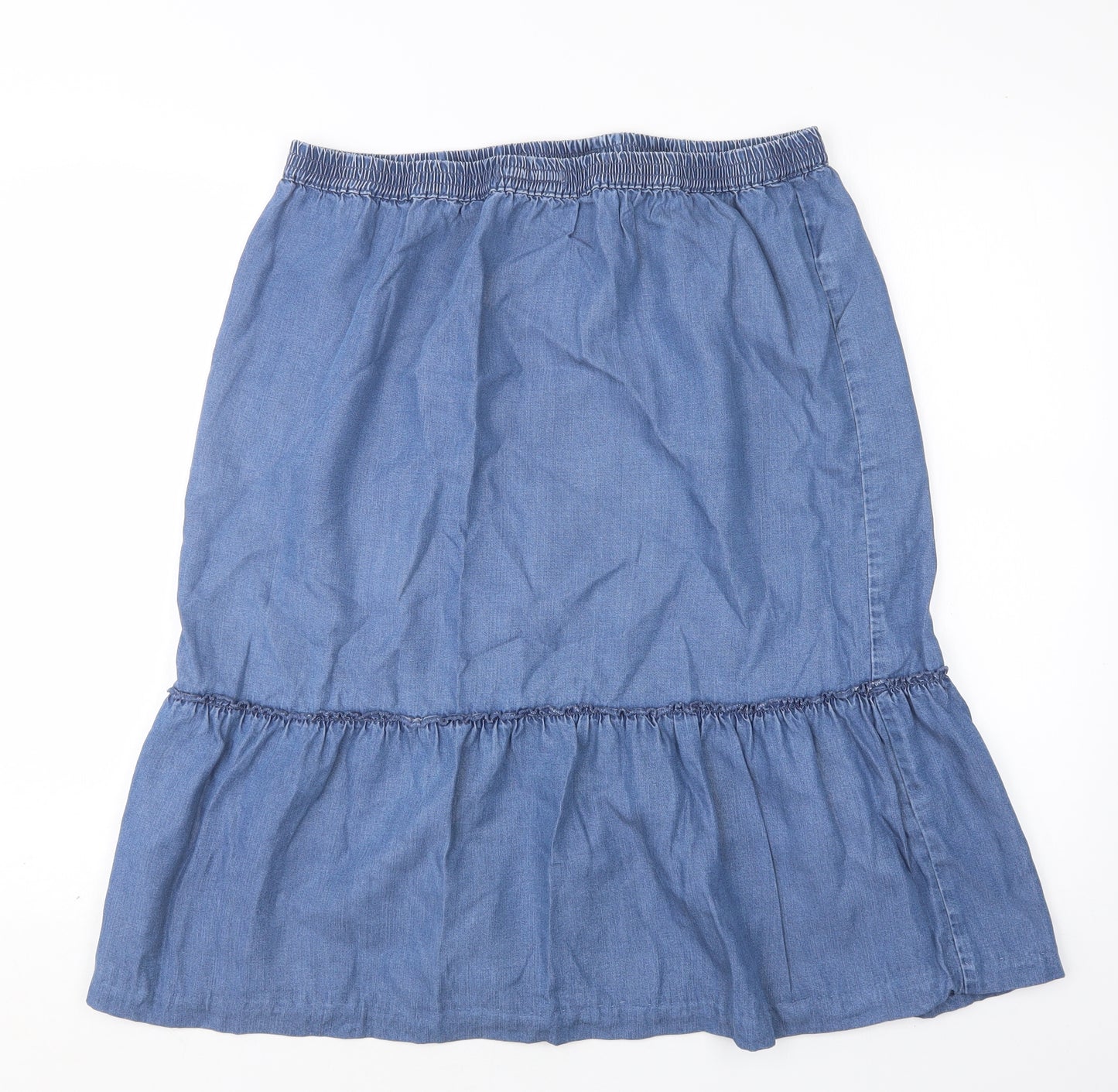 Nutmeg Womens Blue  Lyocell A-Line Skirt Size 16