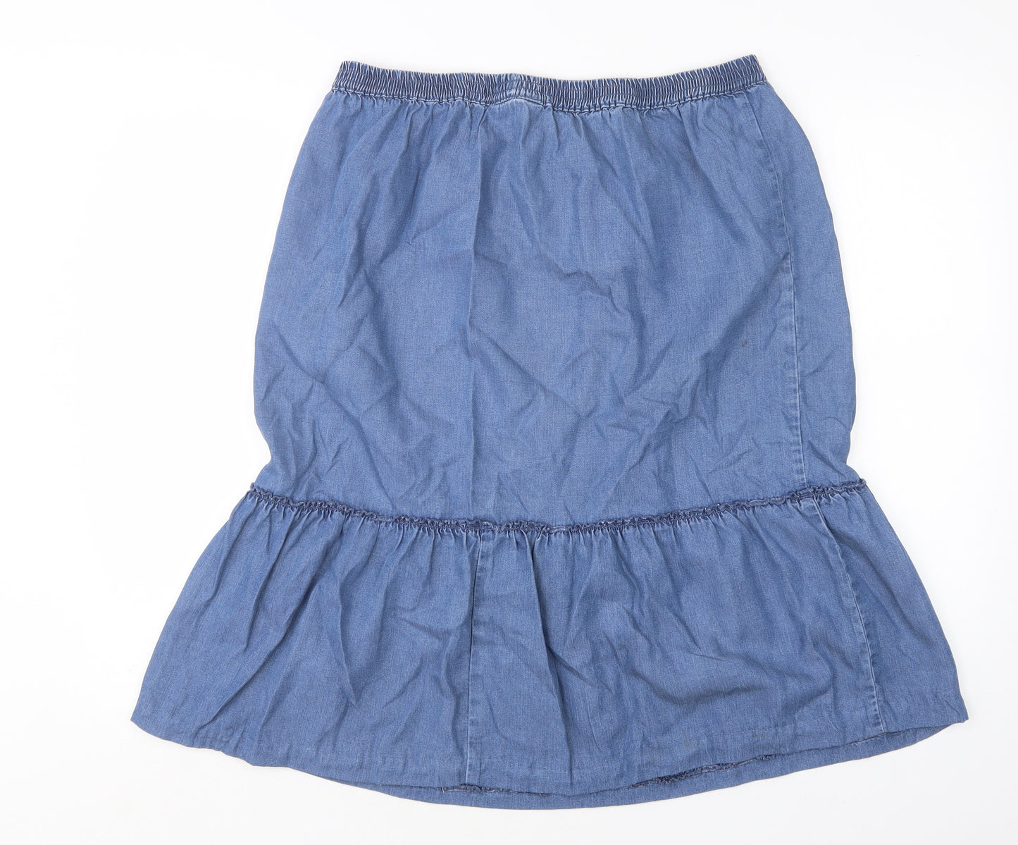 Nutmeg Womens Blue  Lyocell A-Line Skirt Size 16
