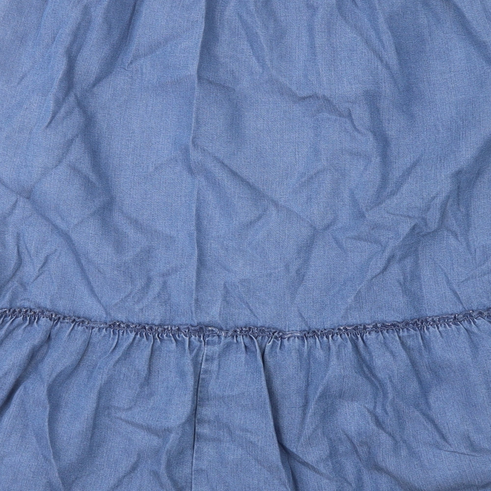 Nutmeg Womens Blue  Lyocell A-Line Skirt Size 16
