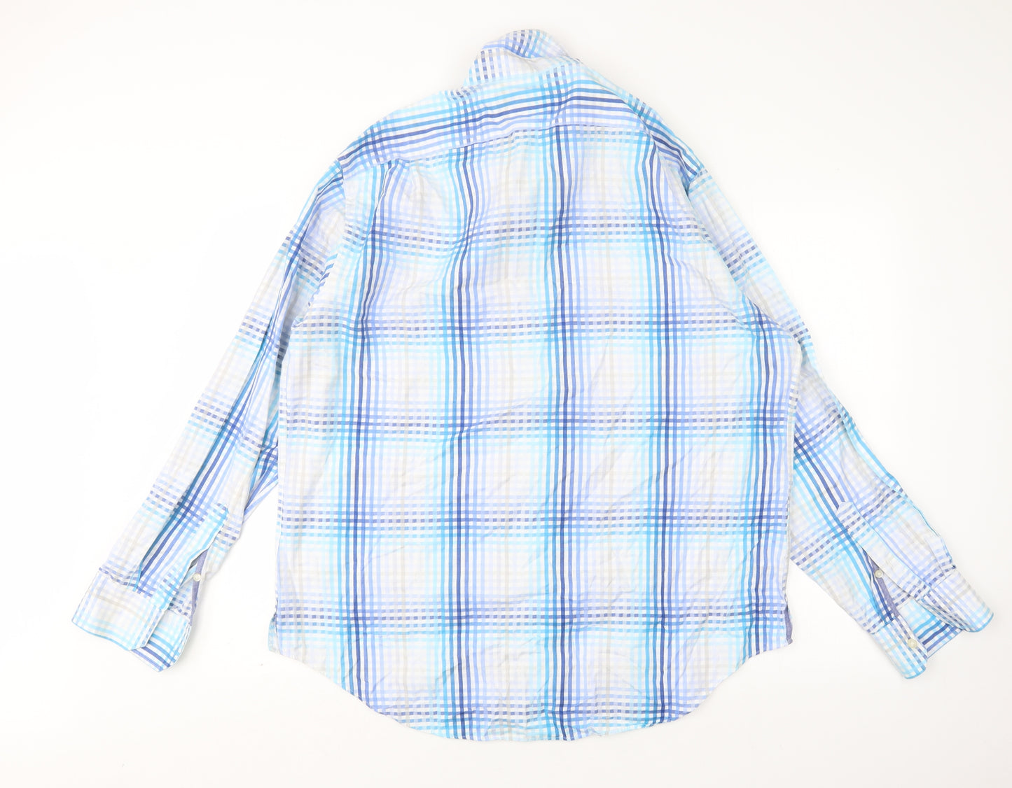 Collezione Mens Multicoloured Check Cotton  Dress Shirt Size XL Collared