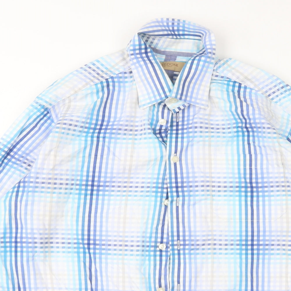 Collezione Mens Multicoloured Check Cotton  Dress Shirt Size XL Collared