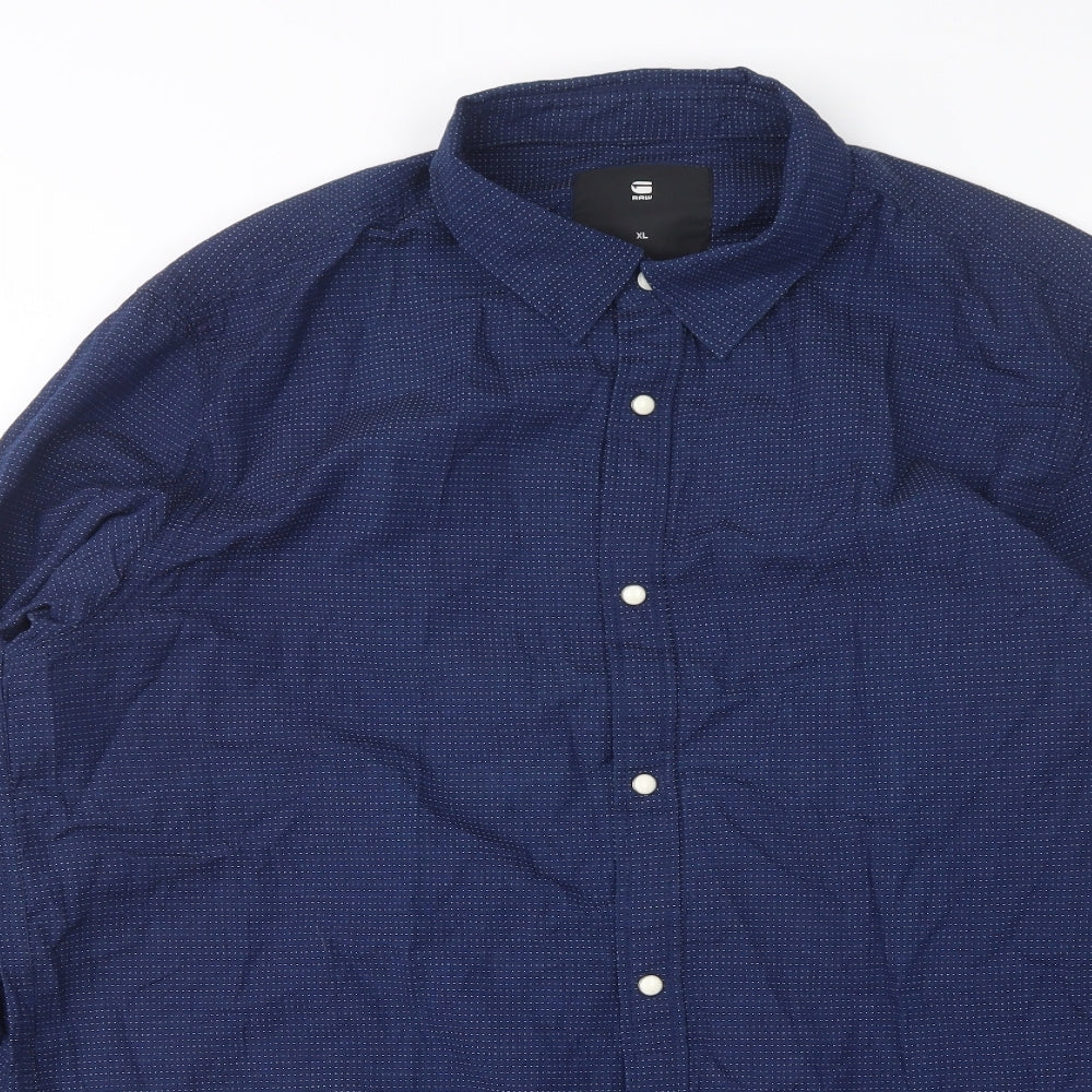 G Star Raw Mens Multicoloured Polka Dot Cotton  Button-Up Size XL Collared