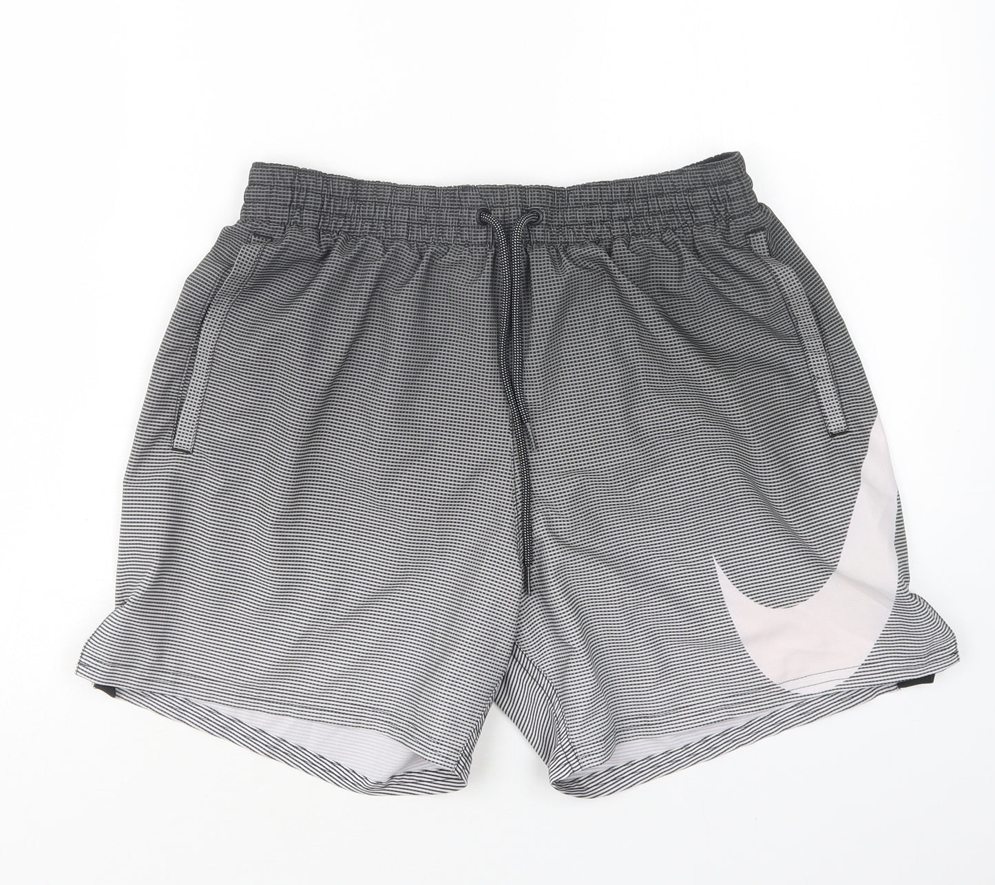 Nike Mens Multicoloured Check Polyester Athletic Shorts Size M L6 in Regular  - Swim Shorts