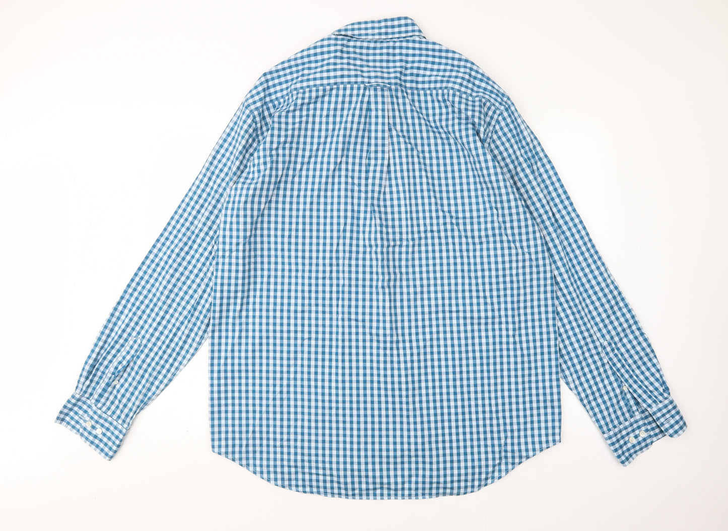 GANT Mens Green Check Cotton  Dress Shirt Size 2XL Collared
