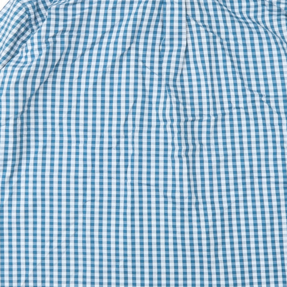 GANT Mens Green Check Cotton  Dress Shirt Size 2XL Collared