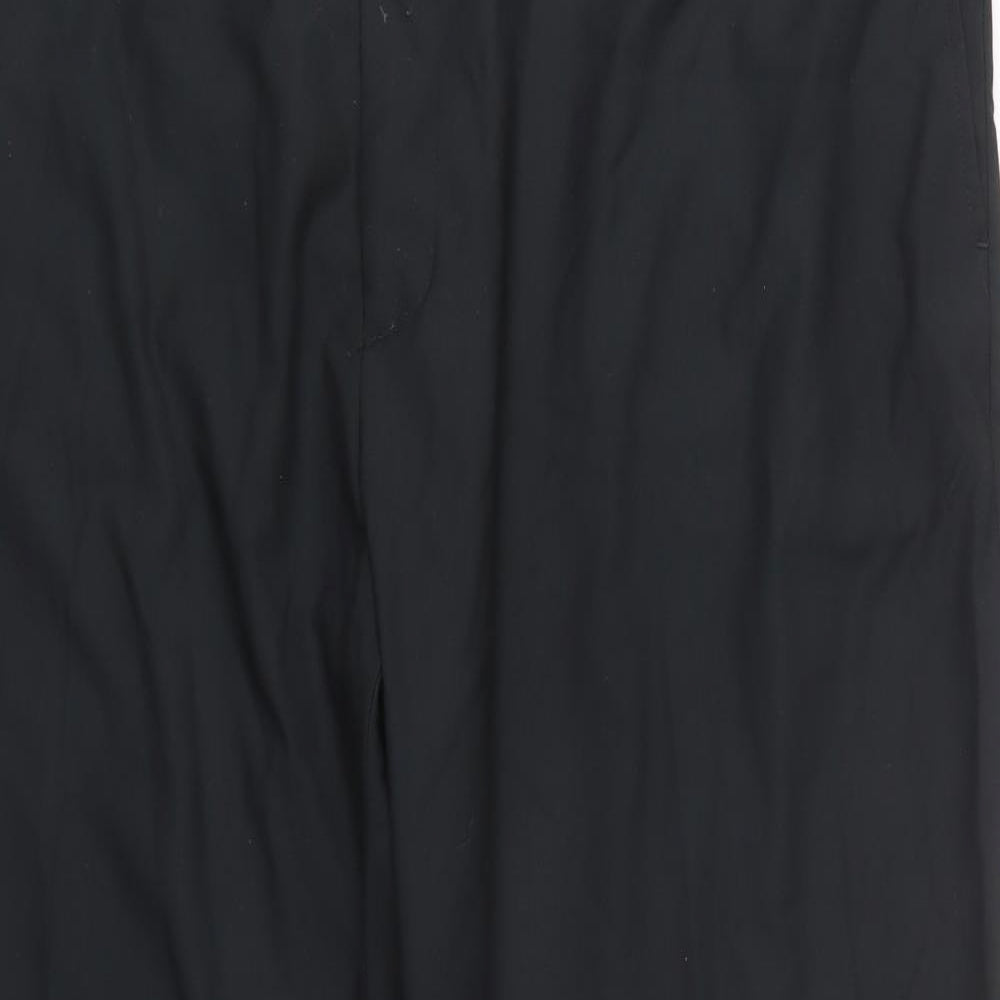 Harvey & Jones Mens Black  Polyester Trousers  Size 46 L30 in Regular