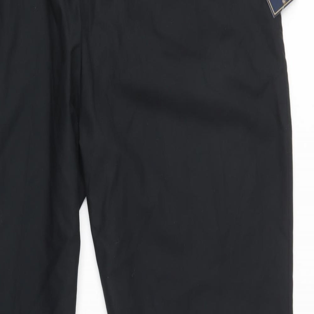 Harvey & Jones Mens Black  Polyester Trousers  Size 46 L30 in Regular