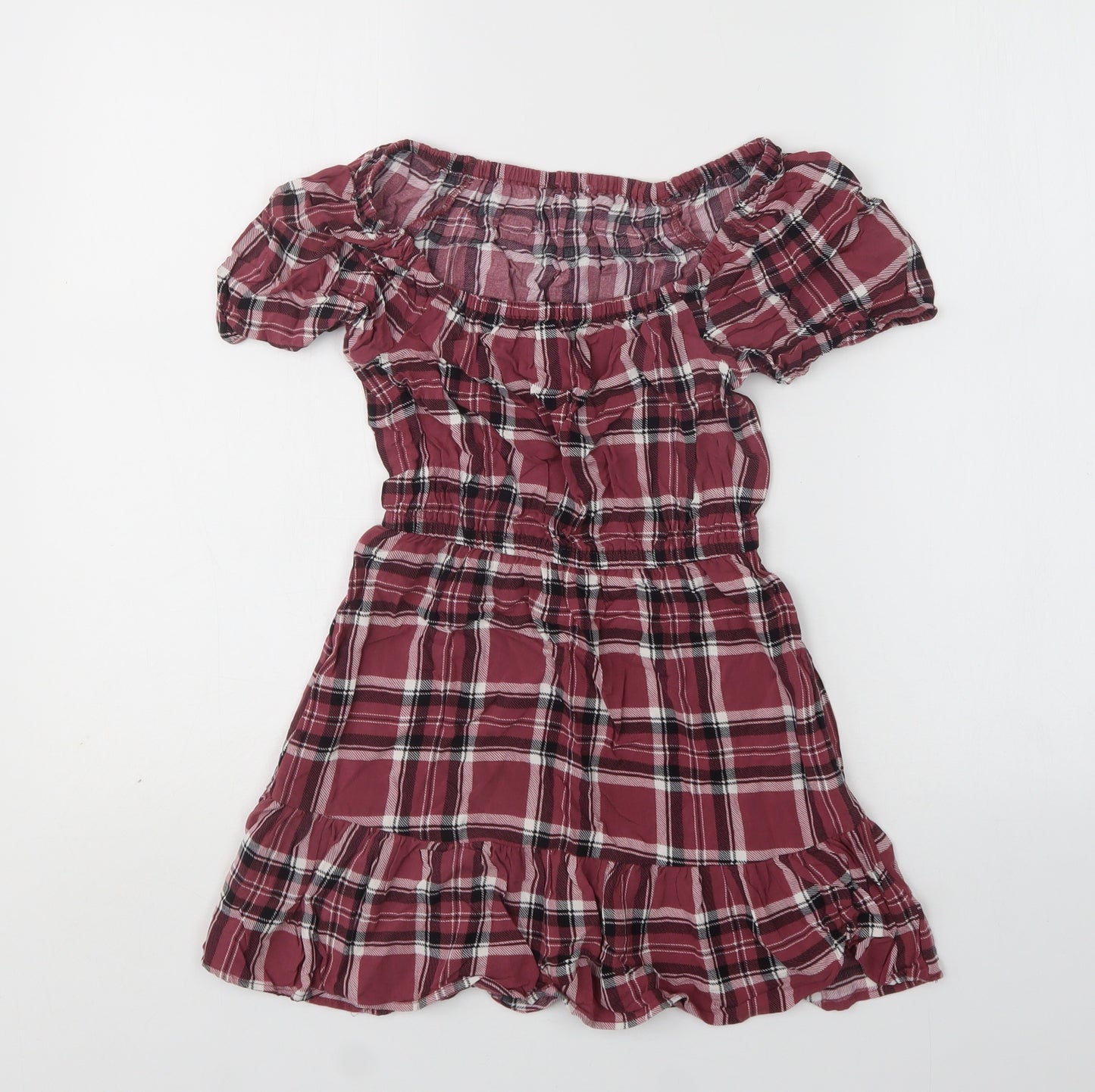 New Look Girls Multicoloured Polka Dot Viscose A-Line  Size 10 Years  Round Neck
