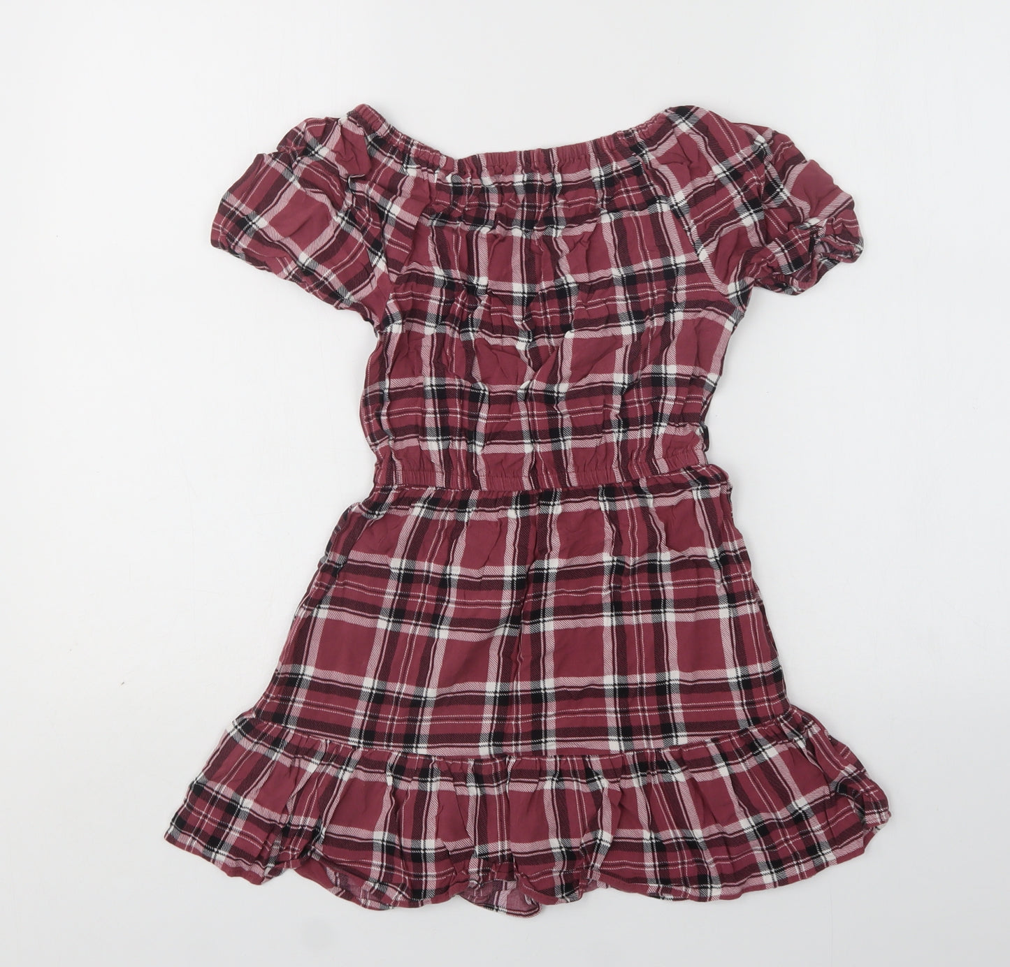 New Look Girls Multicoloured Polka Dot Viscose A-Line  Size 10 Years  Round Neck