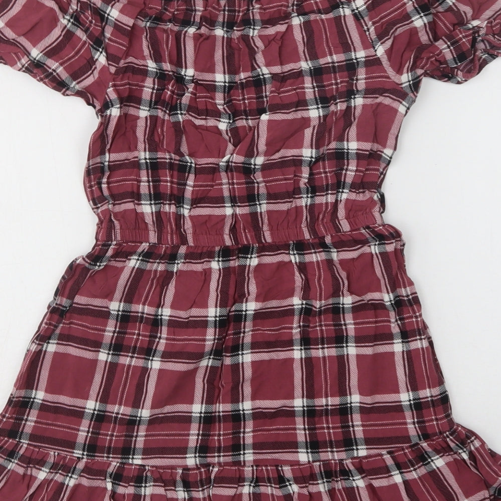 New Look Girls Multicoloured Polka Dot Viscose A-Line  Size 10 Years  Round Neck