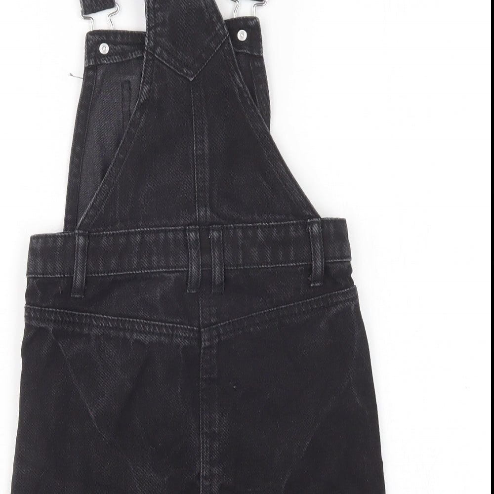Matalan Girls Black  Cotton Pinafore/Dungaree Dress  Size 5 Years  Sweetheart