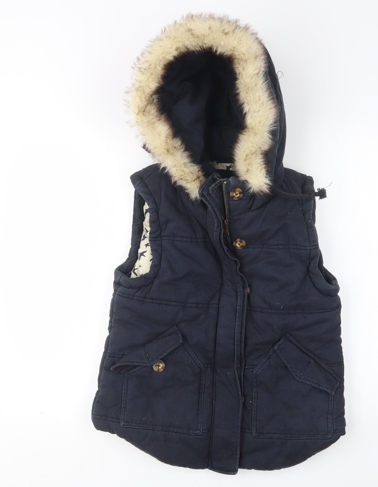 River Island Womens Blue   Gilet Coat Size 10