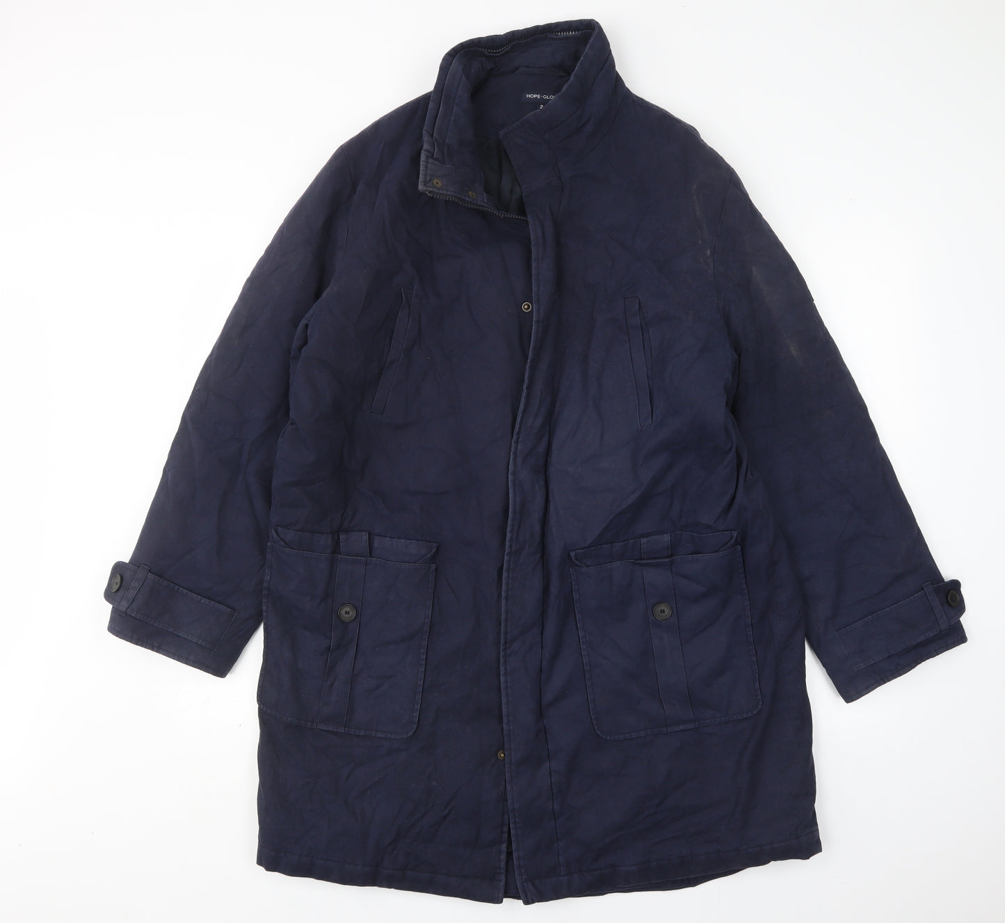 Hope+ Glory Womens Blue   Overcoat Coat Size S