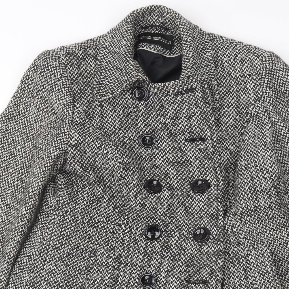 BHS Womens Multicoloured   Pea Coat Coat Size 12